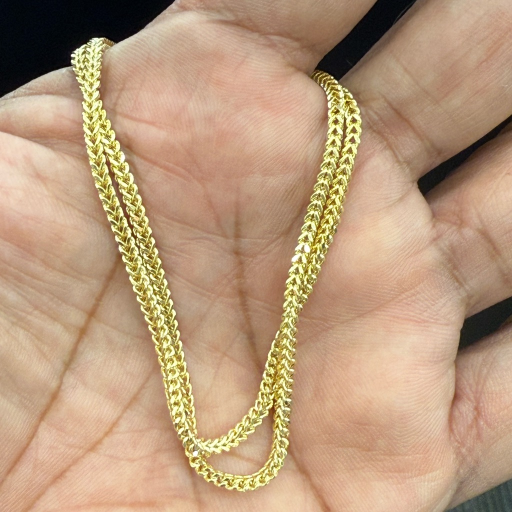 10kt Real Gold Franco Chain 18 Inch